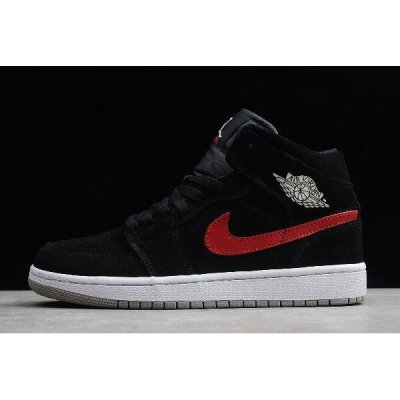 Nike Air Jordan 1 Mid Renkli / Siyah / Kırmızı / Mavi Basketbol Ayakkabısı Türkiye - Q42AH35Z